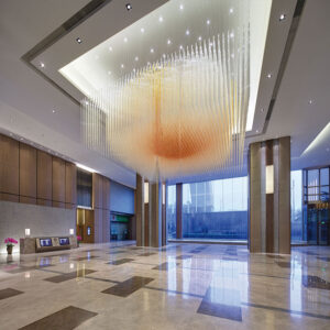 XH2025120501202 Lobby Art Chandelier - Stainless Steel Glass Crystal Lamp