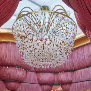 LX2025121004 Banquet Hall Glass Art Chandelier - High-End Private Customization