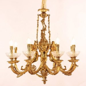 XH2025121703 French-style brass and crystal chandelier/ceiling light