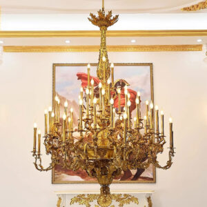 XH2025121705 French-style brass and crystal chandelier/ceiling light