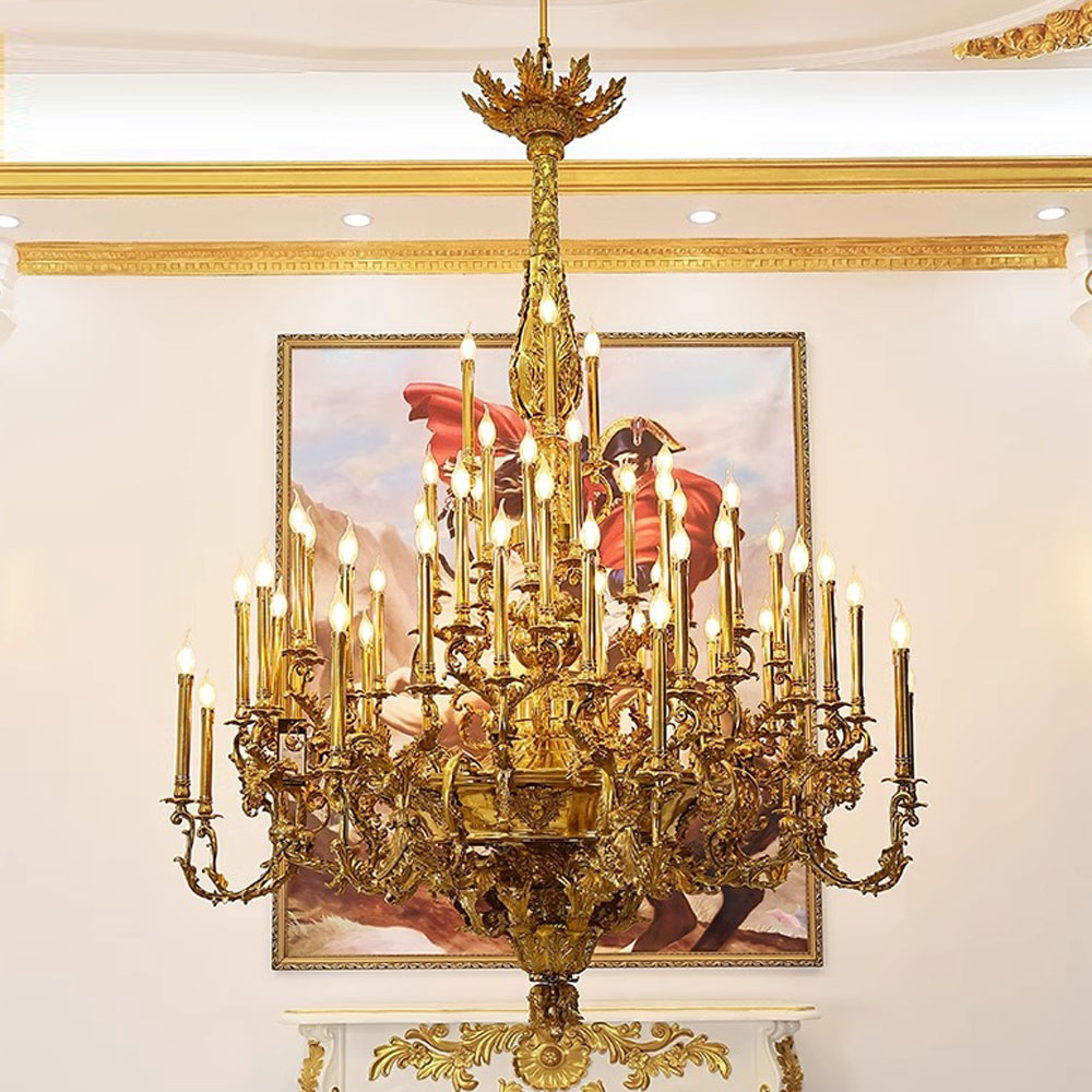 XH2025121705 French-style brass and crystal chandelier/ceiling light