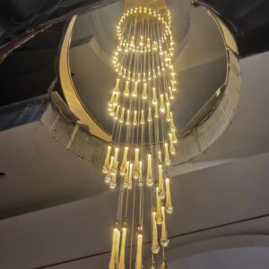 XH20260128013 Custom-made large chandelier for stairwell