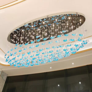 XH2026012809 Custom-made Crystal Glass Chandelier for Lobby