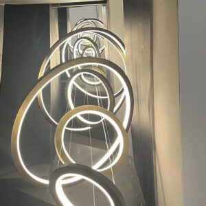 XH2026012 Custom-made large chandelier for stairwell